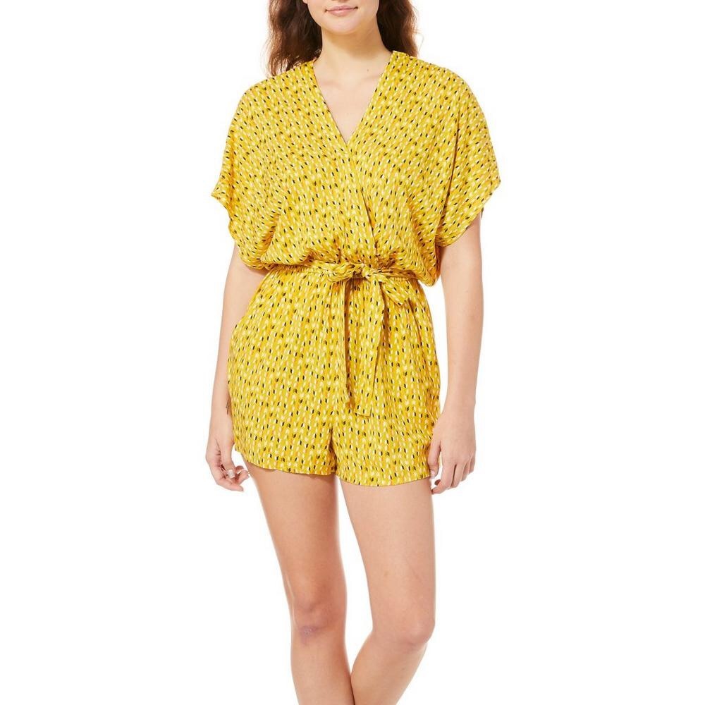 BEBOP / Yellow Short Romper with pockets
